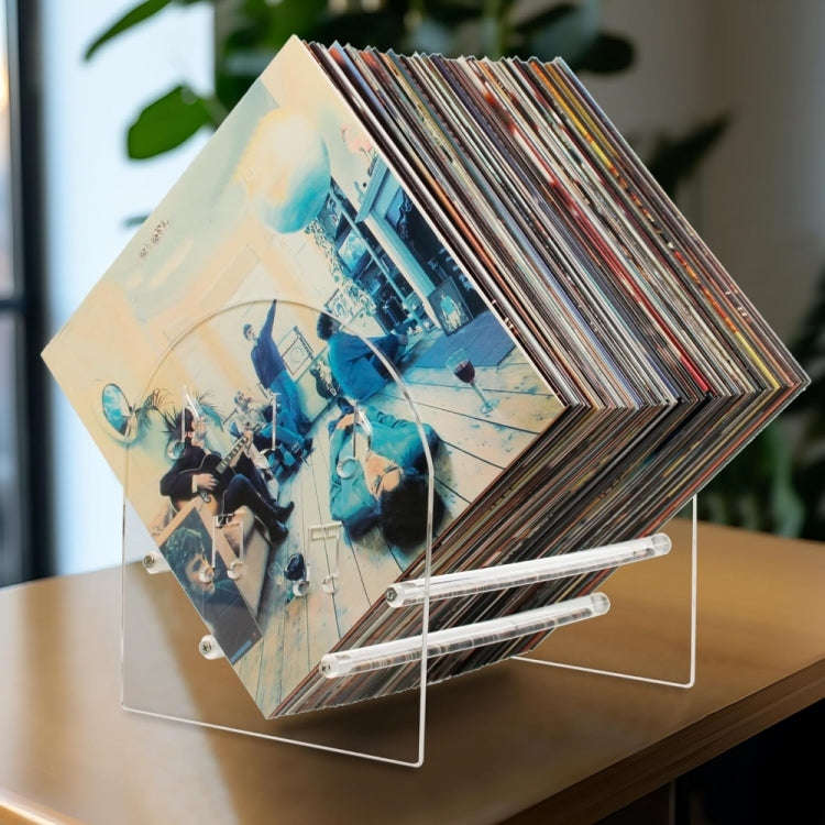 YX107 Acrylic Vinyl Record Display Stand, Acrylic