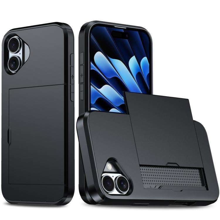 Shockproof Armor Phone Case with Card Slot, For iPhone 18, For iPhone 18 Pro, For iPhone 18 Pro M...