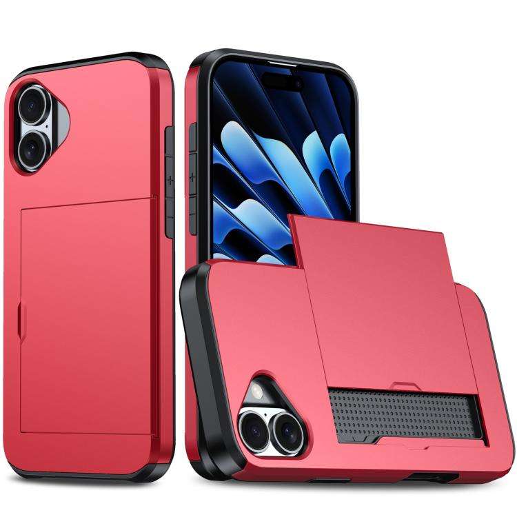 Shockproof Armor Phone Case with Card Slot, For iPhone 18, For iPhone 18 Pro, For iPhone 18 Pro M...