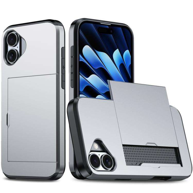 Shockproof Armor Phone Case with Card Slot, For iPhone 18, For iPhone 18 Pro, For iPhone 18 Pro M...