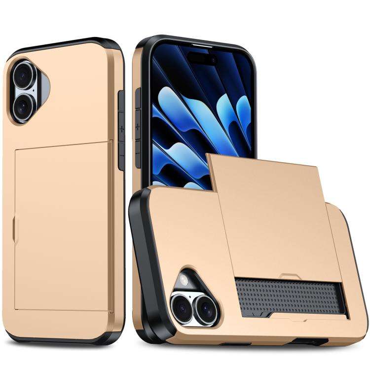 Shockproof Armor Phone Case with Card Slot, For iPhone 18, For iPhone 18 Pro, For iPhone 18 Pro M...