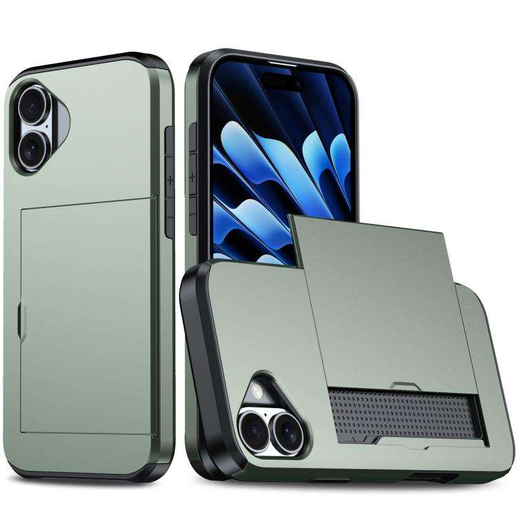 Shockproof Armor Phone Case with Card Slot, For iPhone 18, For iPhone 18 Pro, For iPhone 18 Pro M...