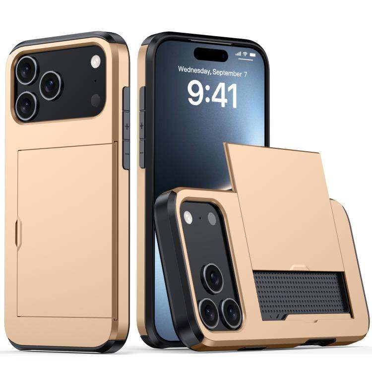 Shockproof Armor Phone Case with Card Slot, For iPhone 18, For iPhone 18 Pro, For iPhone 18 Pro M...
