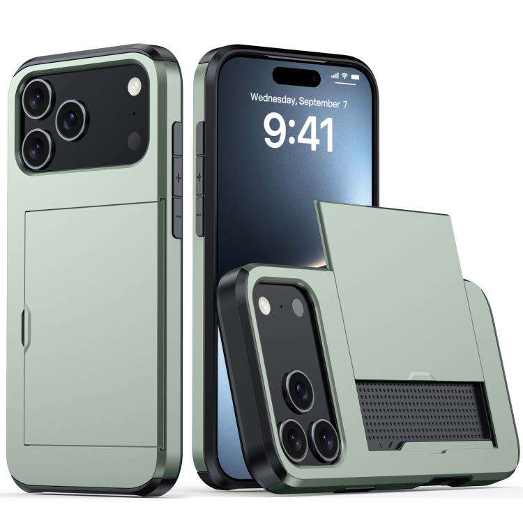 Shockproof Armor Phone Case with Card Slot, For iPhone 18, For iPhone 18 Pro, For iPhone 18 Pro M...