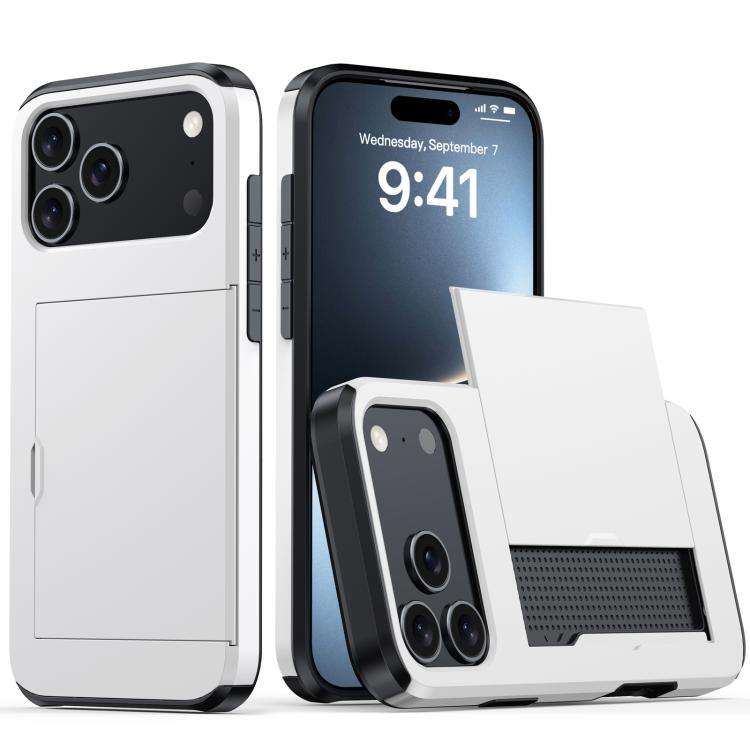 Shockproof Armor Phone Case with Card Slot, For iPhone 18, For iPhone 18 Pro, For iPhone 18 Pro M...