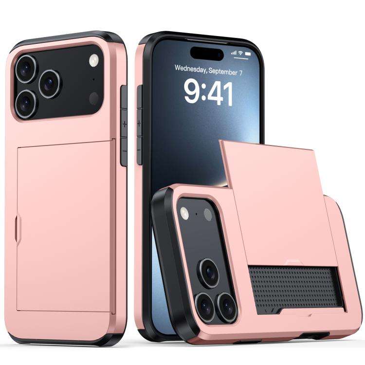 Shockproof Armor Phone Case with Card Slot, For iPhone 18, For iPhone 18 Pro, For iPhone 18 Pro M...