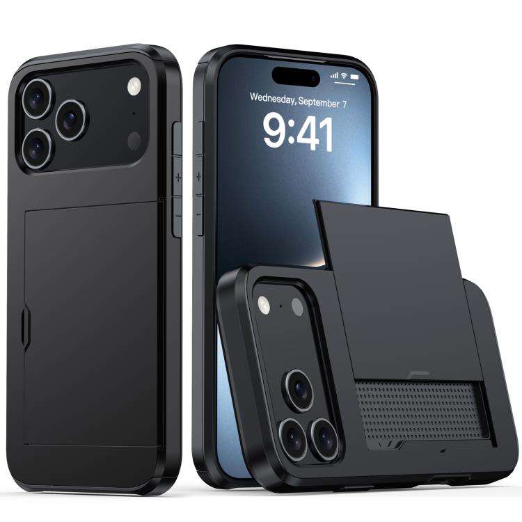 Shockproof Armor Phone Case with Card Slot, For iPhone 18, For iPhone 18 Pro, For iPhone 18 Pro M...