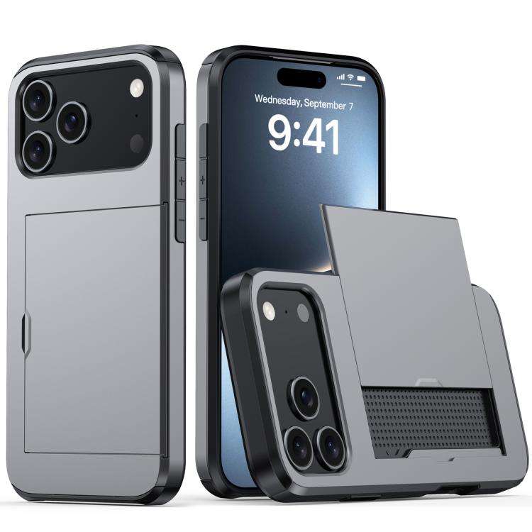 Shockproof Armor Phone Case with Card Slot, For iPhone 18, For iPhone 18 Pro, For iPhone 18 Pro M...