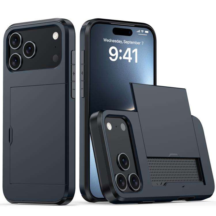 Shockproof Armor Phone Case with Card Slot, For iPhone 18, For iPhone 18 Pro, For iPhone 18 Pro M...