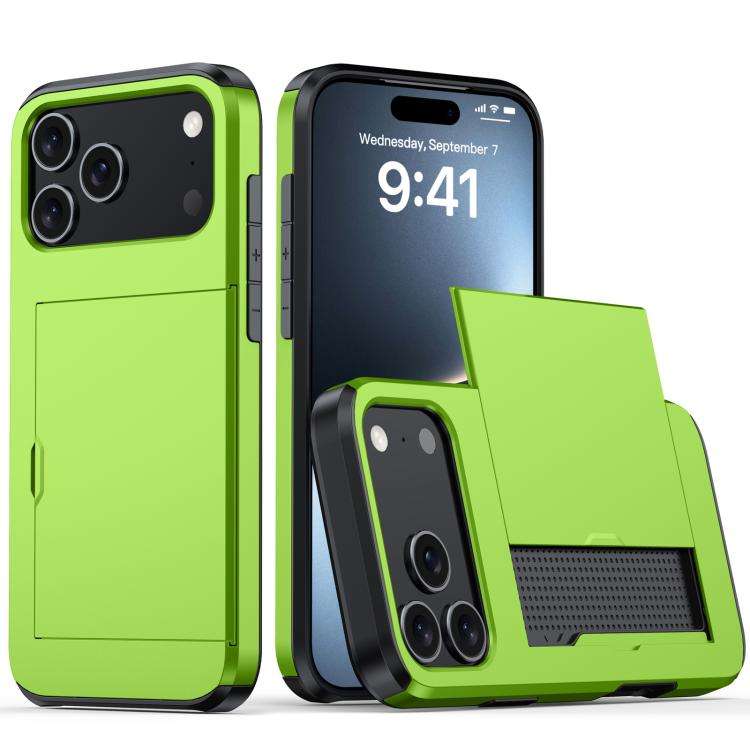 Shockproof Armor Phone Case with Card Slot, For iPhone 18, For iPhone 18 Pro, For iPhone 18 Pro M...