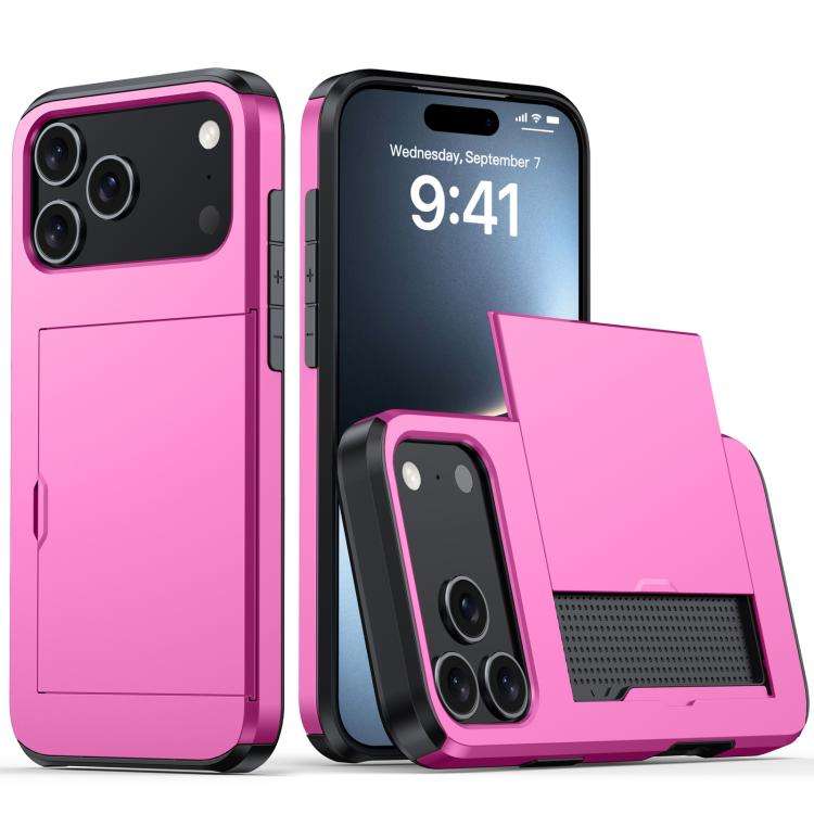 Shockproof Armor Phone Case with Card Slot, For iPhone 18, For iPhone 18 Pro, For iPhone 18 Pro M...
