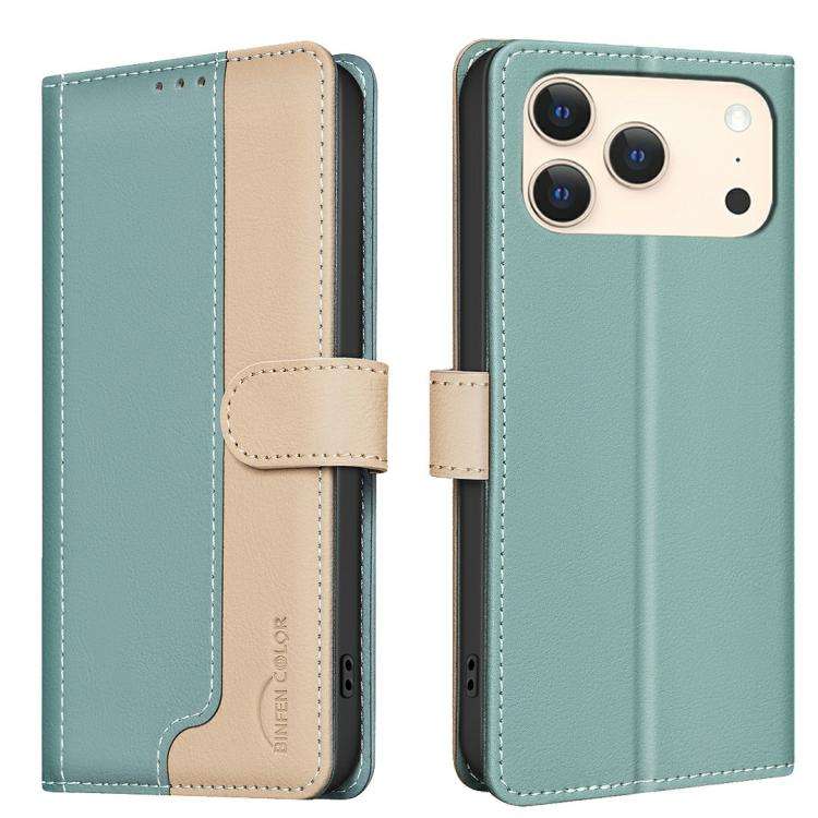 Color Matching RFID Anti-theft Leather Phone Case, For iPhone 18 Pro/17 Pro, For iPhone 18 Pro Ma...