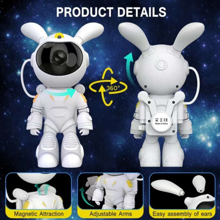 G001 Space Rabbit Starry Sky Projection Lamp Bluetooth Speaker 2 in 1 Laser Light, G001 Bluetooth