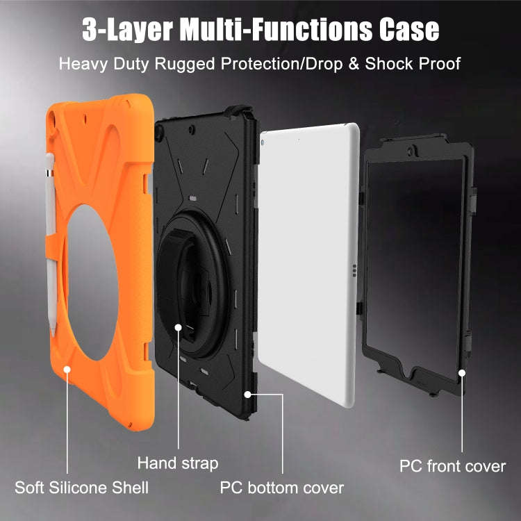 Shockproof Colorful Silicone + PC Protective Case with Holder & Shoulder Strap & Hand Strap & Pen...
