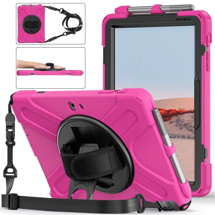 Shockproof Colorful Silicone + PC Protective Case with Holder & Shoulder Strap & Hand Strap & Pen...