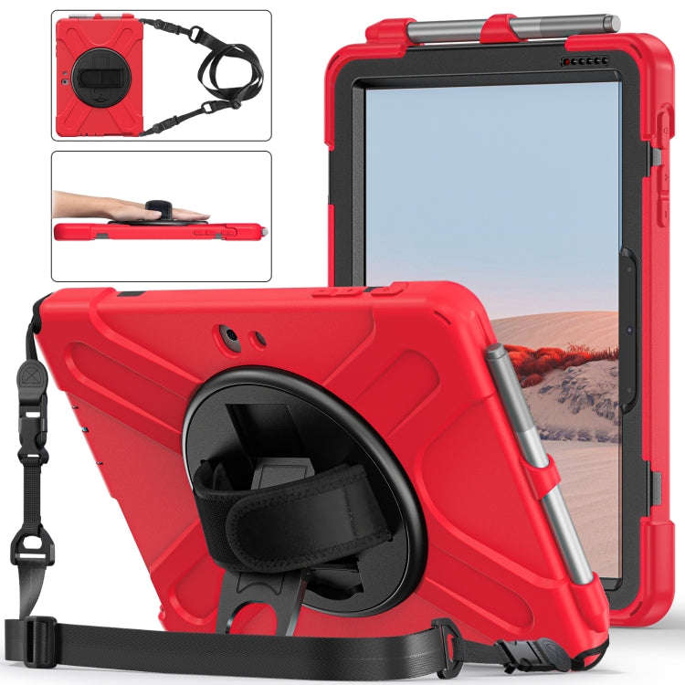 Shockproof Colorful Silicone + PC Protective Case with Holder & Shoulder Strap & Hand Strap & Pen...