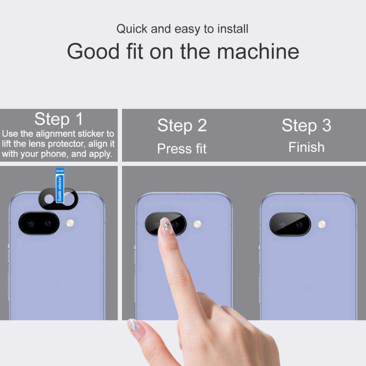 IMAK Rear Camera Lens Glass Film Black Version, For Google Pixel 10a, For Google Pixel 10 Pro Fol...