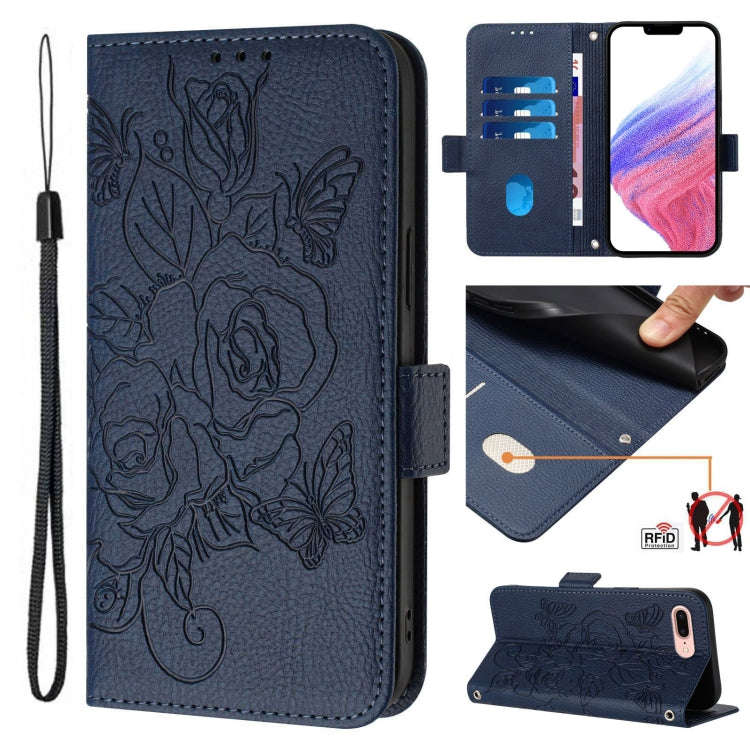 Embossed Rose RFID Anti-theft Leather Phone Case, For iPhone 11 Pro Max, For iPhone 11, For iPhon...
