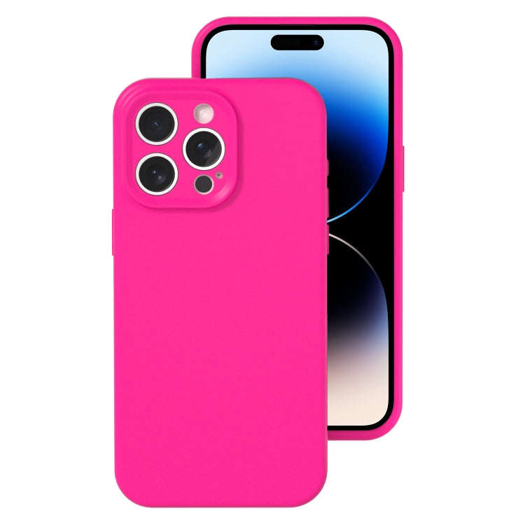 Precise Hole Liquid Silicone Jelly Color Full Coverage Phone Case, For iPhone 14 Pro