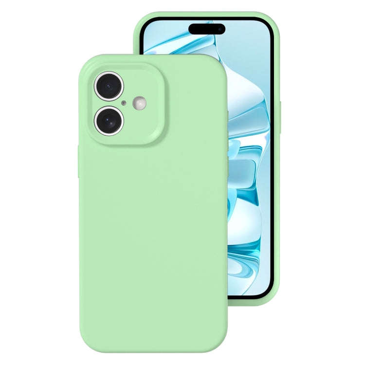 Precise Hole Liquid Silicone Jelly Color Full Coverage Phone Case, For iPhone 16 Plus