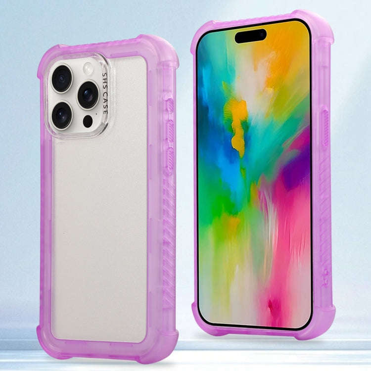 Transparent Matte TPU Hybrid PC 3-in-1 Phone Case, For iPhone 16 Pro Max, For iPhone 16 Pro, For ...