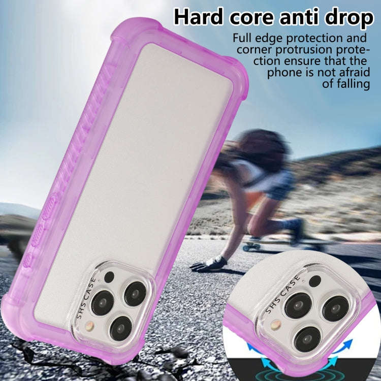 Transparent Matte TPU Hybrid PC 3-in-1 Phone Case, For iPhone 16 Pro Max, For iPhone 16 Pro, For ...