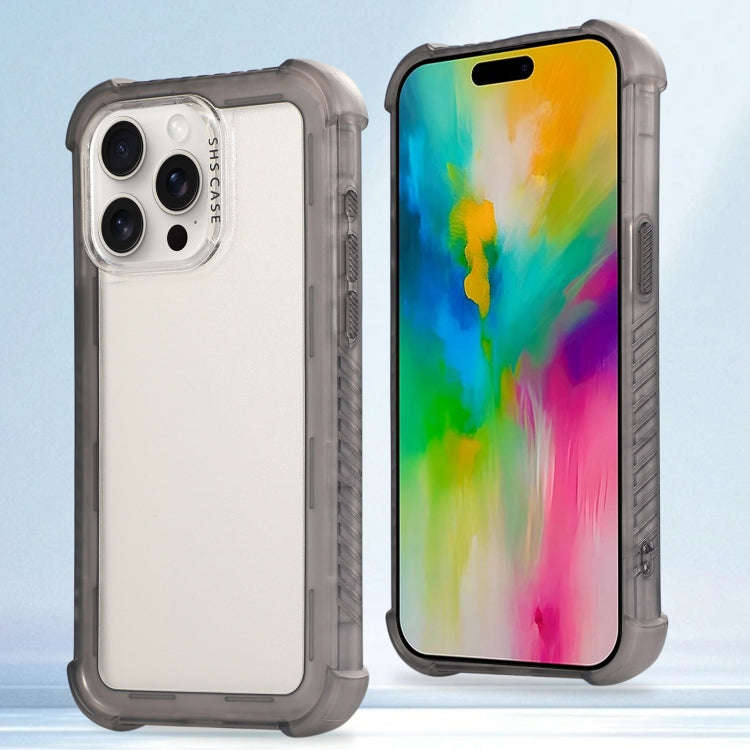 Transparent Matte TPU Hybrid PC 3-in-1 Phone Case, For iPhone 16 Pro Max, For iPhone 16 Pro, For ...