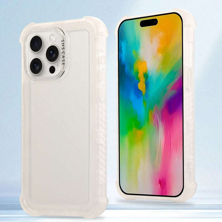 Transparent Matte TPU Hybrid PC 3-in-1 Phone Case, For iPhone 16 Pro Max, For iPhone 16 Pro, For ...