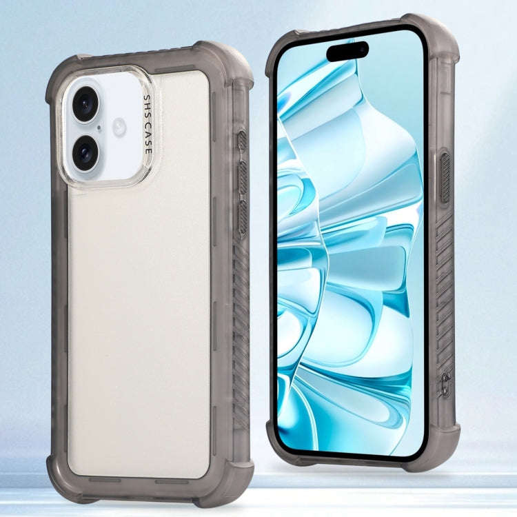 Transparent Matte TPU Hybrid PC 3-in-1 Phone Case, For iPhone 16 Pro Max, For iPhone 16 Pro, For ...
