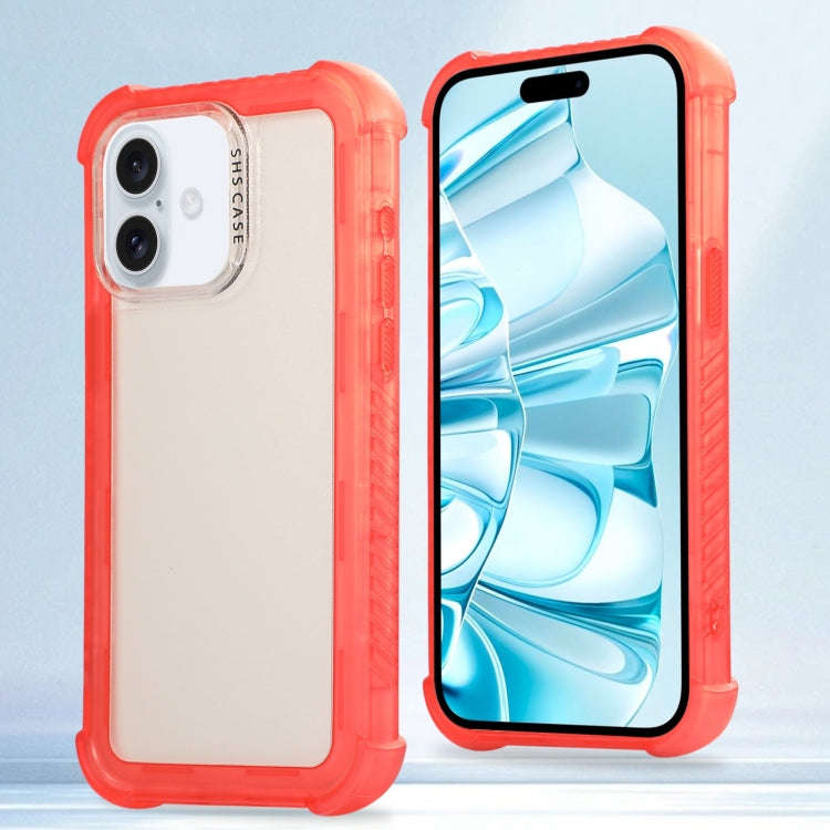 Transparent Matte TPU Hybrid PC 3-in-1 Phone Case, For iPhone 16 Pro Max, For iPhone 16 Pro, For ...
