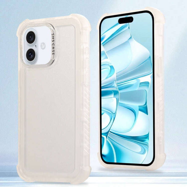 Transparent Matte TPU Hybrid PC 3-in-1 Phone Case, For iPhone 16 Pro Max, For iPhone 16 Pro, For ...