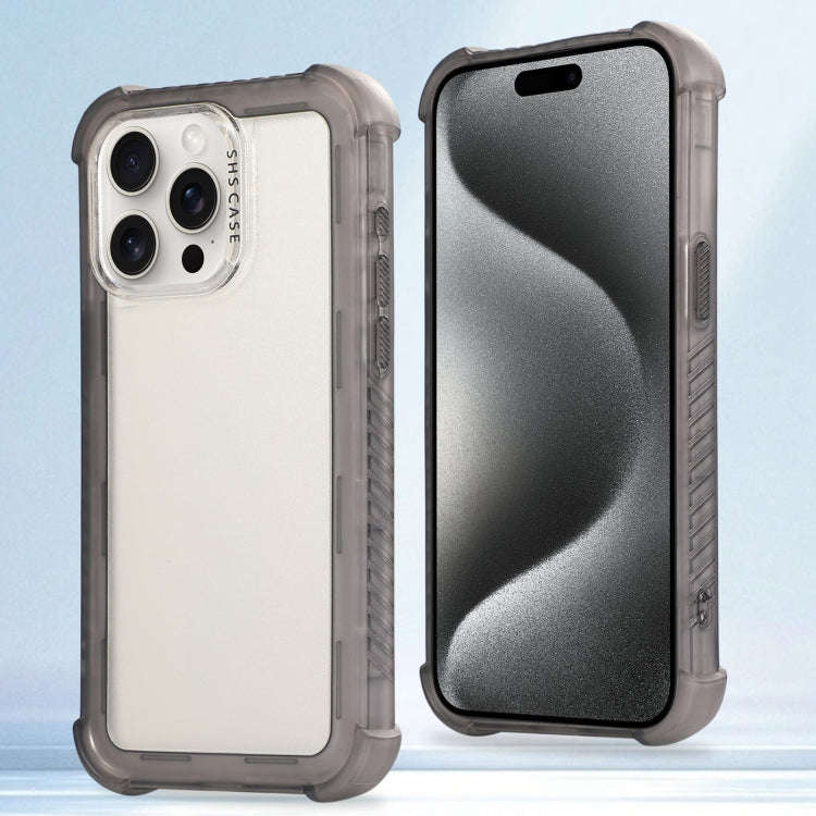 Transparent Matte TPU Hybrid PC 3-in-1 Phone Case, For iPhone 16 Pro Max, For iPhone 16 Pro, For ...