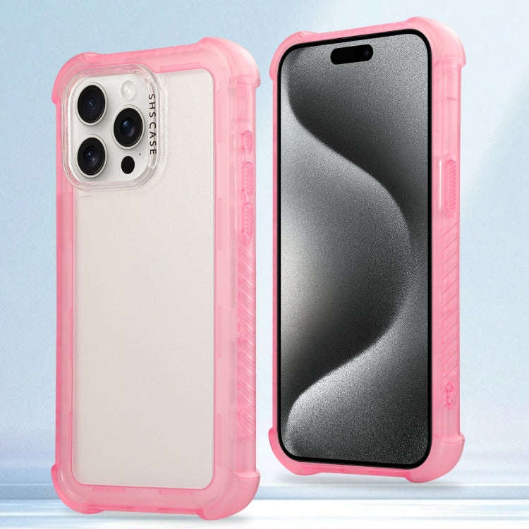 Transparent Matte TPU Hybrid PC 3-in-1 Phone Case, For iPhone 16 Pro Max, For iPhone 16 Pro, For ...