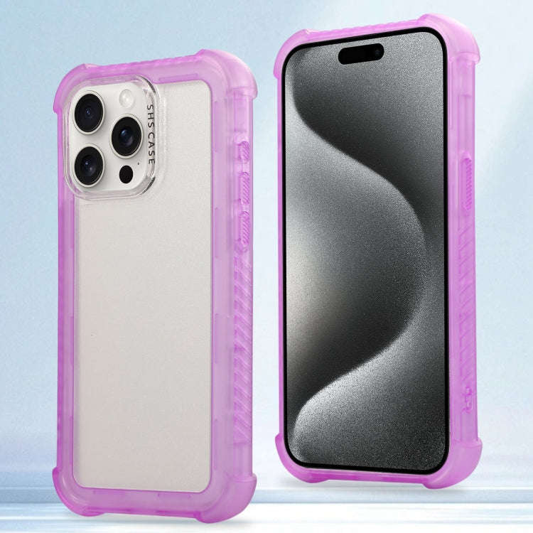 Transparent Matte TPU Hybrid PC 3-in-1 Phone Case, For iPhone 16 Pro Max, For iPhone 16 Pro, For ...