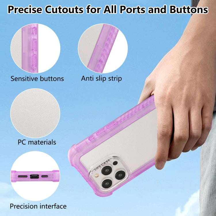 Transparent Matte TPU Hybrid PC 3-in-1 Phone Case, For iPhone 14 Plus, For iPhone 14, For iPhone ...