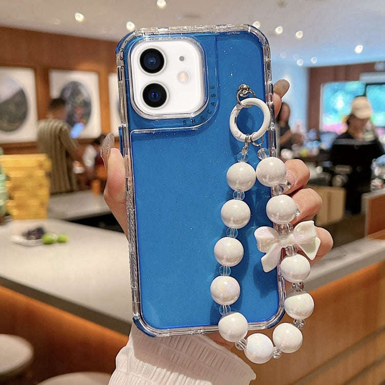 TPU + PC + Glitter Sequins Full Coverage Phone Case with Bracelet, For iPhone 14 Pro, For iPhone ...