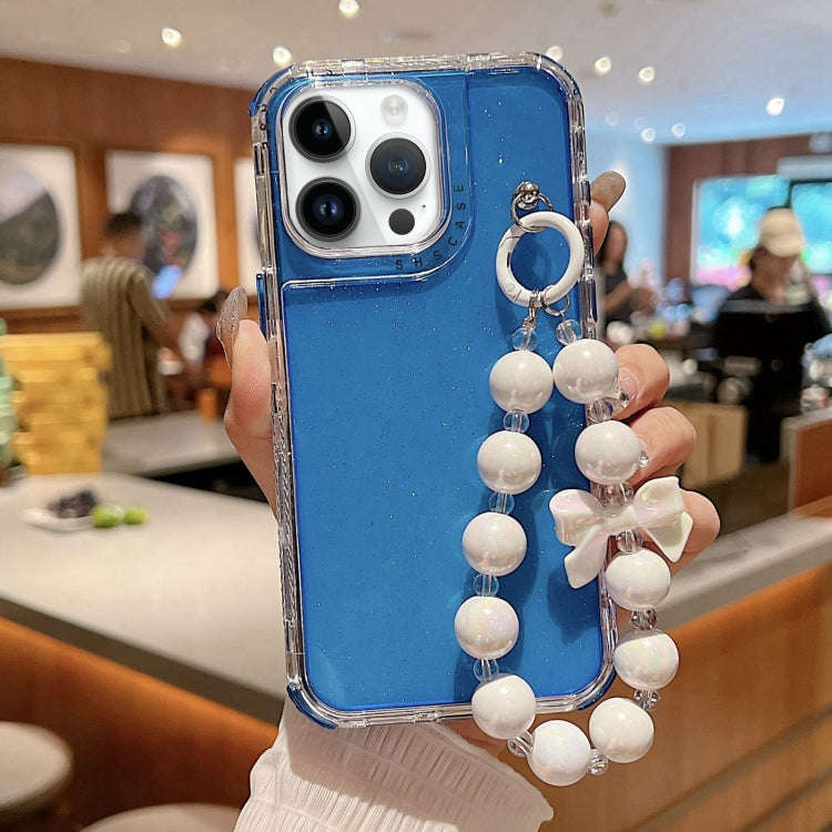 TPU + PC + Glitter Sequins Full Coverage Phone Case with Bracelet, For iPhone 14 Pro, For iPhone ...
