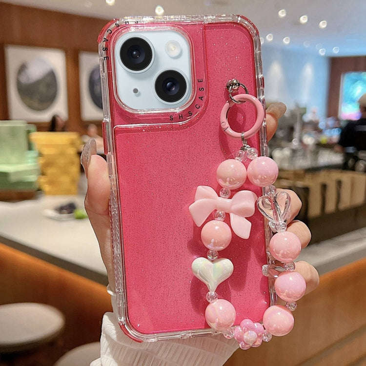 TPU + PC + Glitter Sequins Full Coverage Phone Case with Bracelet, For iPhone 17 Pro Max, For iPh...