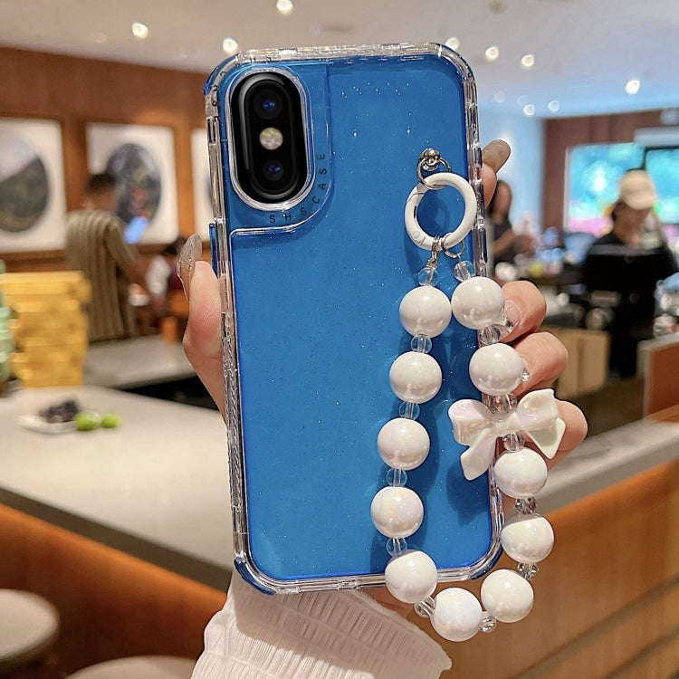 TPU + PC + Glitter Sequins Full Coverage Phone Case with Bracelet, For iPhone 14 Pro, For iPhone ...