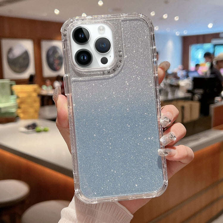 TPU + PC + Glitter Paper Full Coverage Phone Case, For iPhone 16 Pro Max, For iPhone 16 Pro, For ...