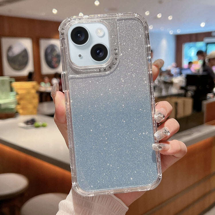 TPU + PC + Glitter Paper Full Coverage Phone Case, For iPhone 16 Pro Max, For iPhone 16 Pro, For ...