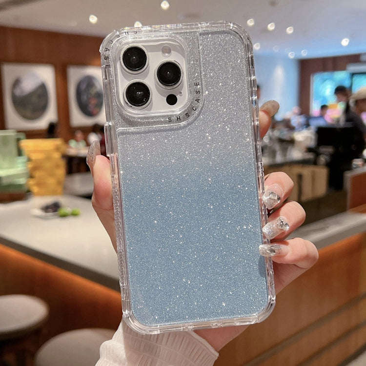 TPU + PC + Glitter Paper Full Coverage Phone Case, For iPhone 16 Pro Max, For iPhone 16 Pro, For ...