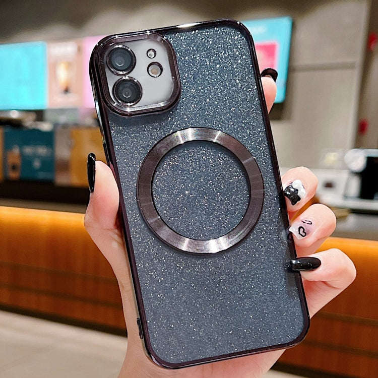 Electroplating Pure Color Glitter Powder MagSafe Phone Case, For iPhone 11 Pro Max, For iPhone 11...