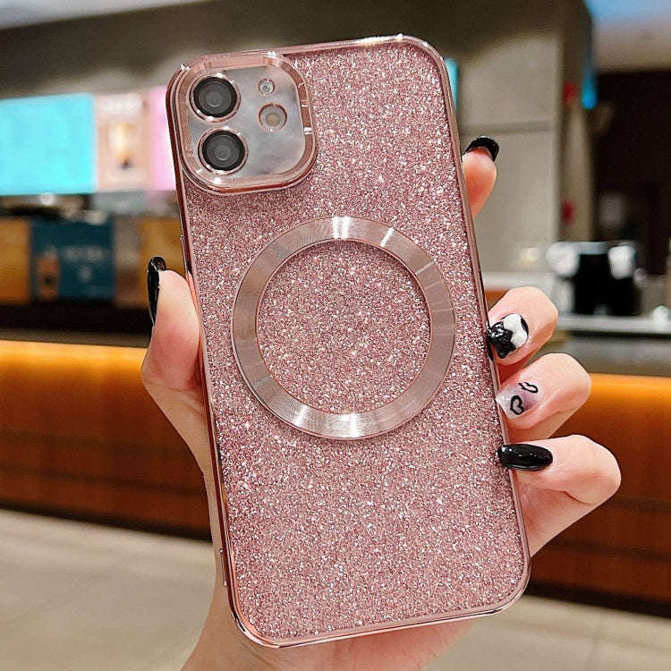 Electroplating Pure Color Glitter Powder MagSafe Phone Case, For iPhone 13 Pro Max, For iPhone 13...
