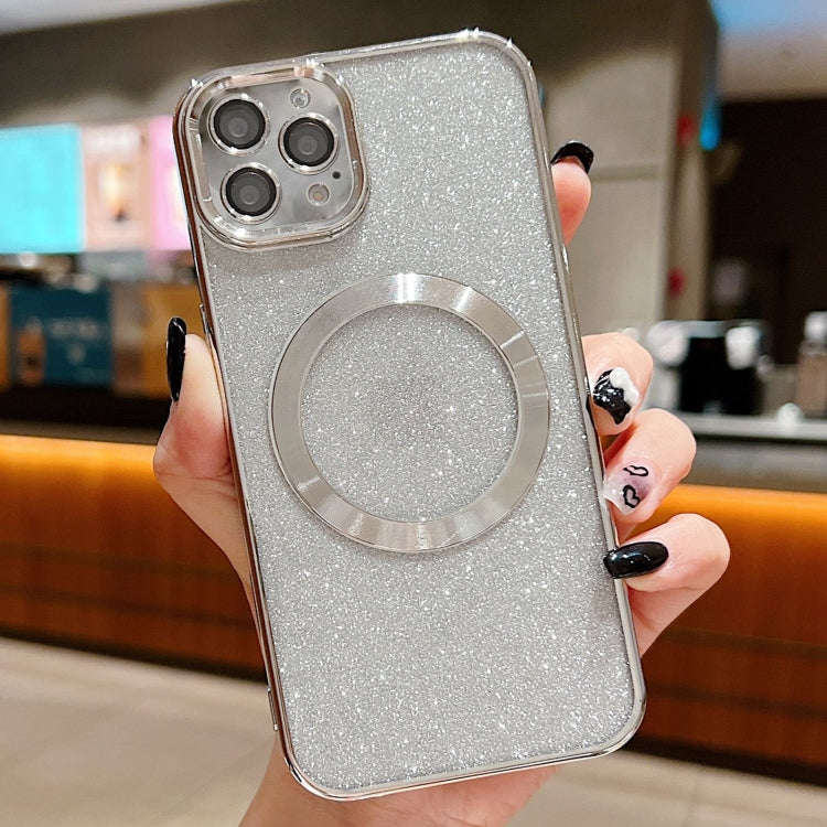 Electroplating Pure Color Glitter Powder MagSafe Phone Case, For iPhone 13 Pro Max, For iPhone 13...