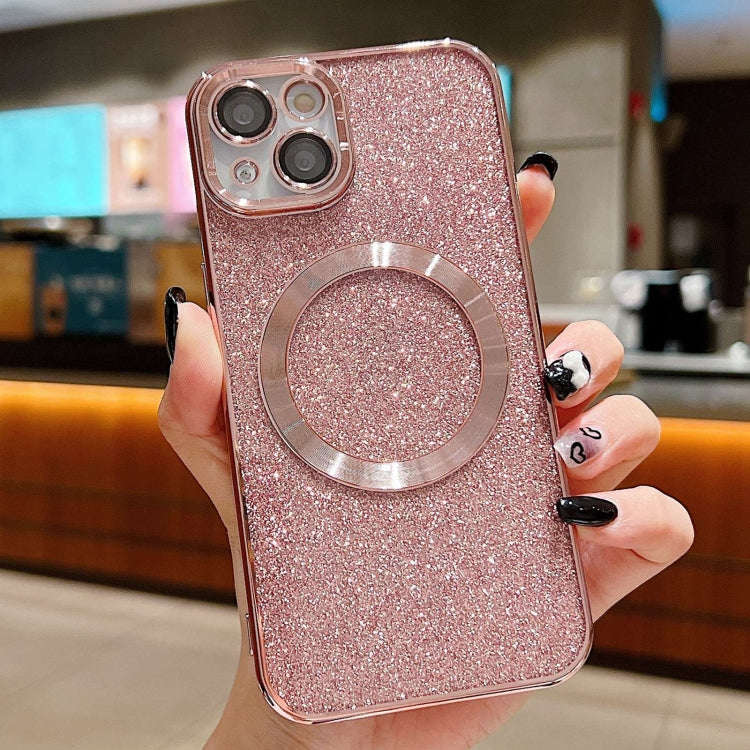Electroplating Pure Color Glitter Powder MagSafe Phone Case, For iPhone 13 Pro Max, For iPhone 13...