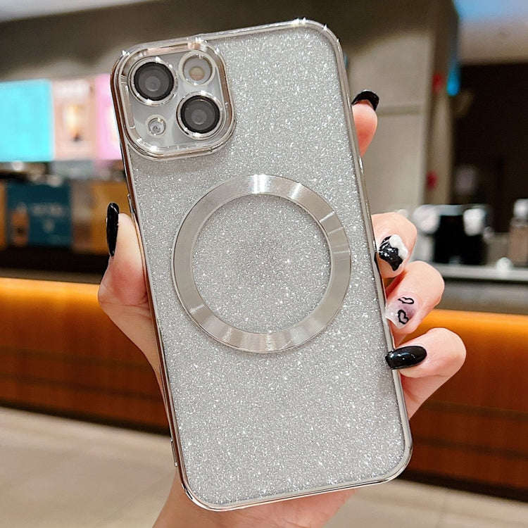 Electroplating Pure Color Glitter Powder MagSafe Phone Case, For iPhone 13 Pro Max, For iPhone 13...