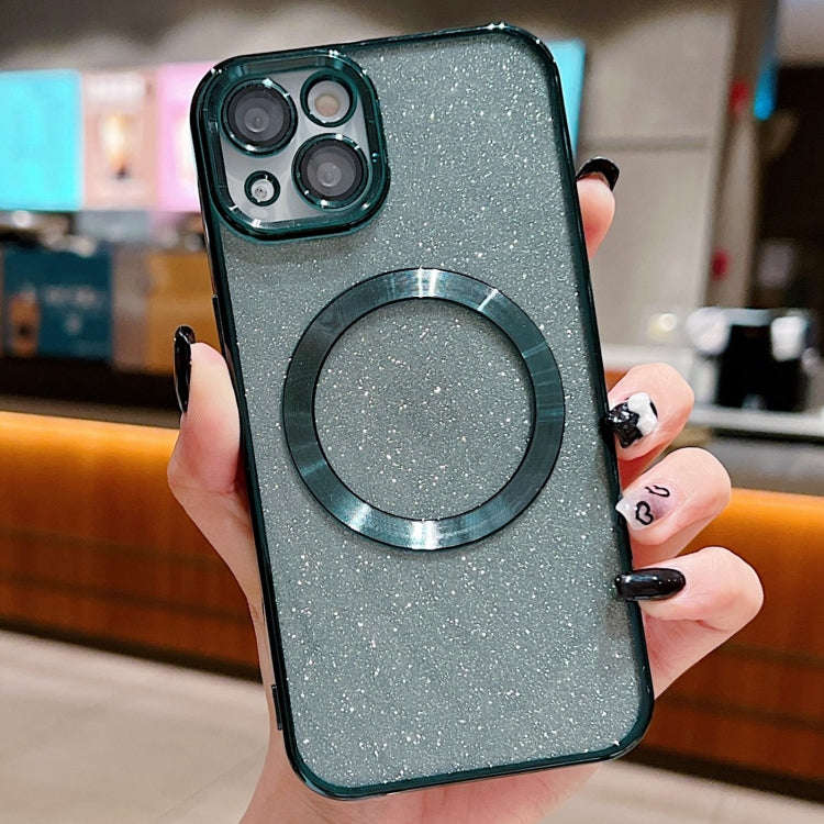Electroplating Pure Color Glitter Powder MagSafe Phone Case, For iPhone 13 Pro Max, For iPhone 13...