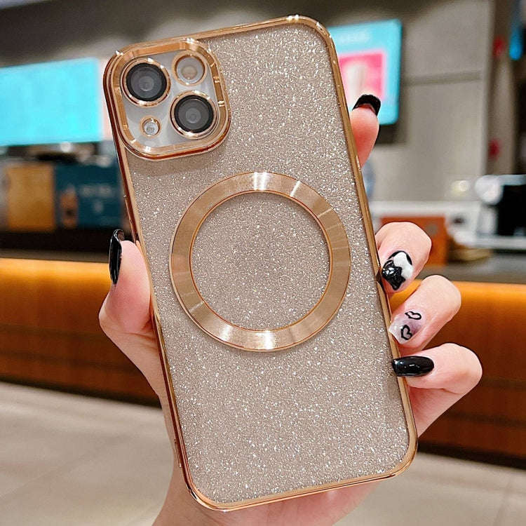 Electroplating Pure Color Glitter Powder MagSafe Phone Case, For iPhone 13 Pro Max, For iPhone 13...