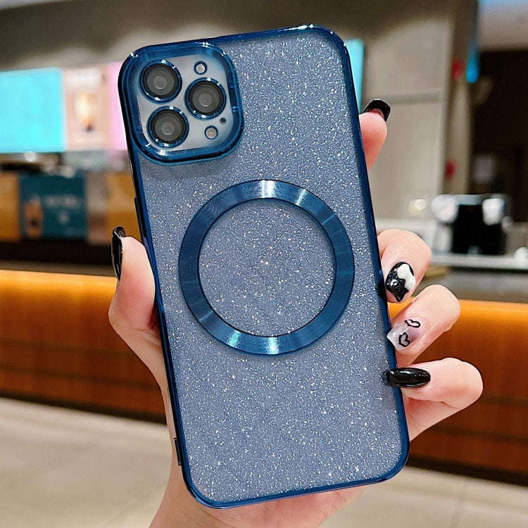 Electroplating Pure Color Glitter Powder MagSafe Phone Case, For iPhone 13 Pro Max, For iPhone 13...